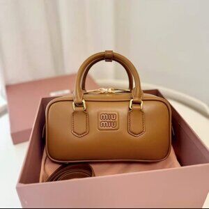 Miu Miu Brown Leather Mini Tote Bag